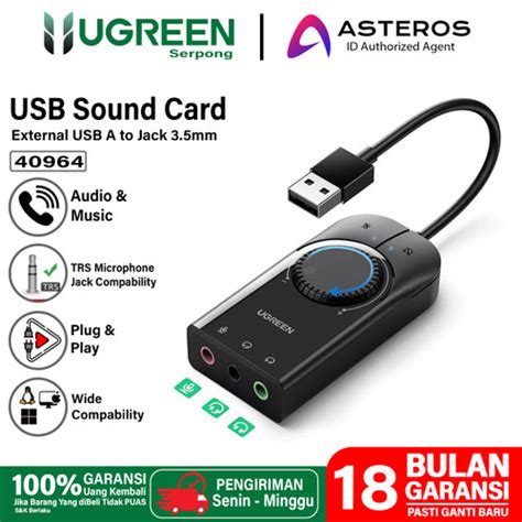 Jual Soundcard External Stereo Usb A To Jack Mm Ugreen For Pc Laptop