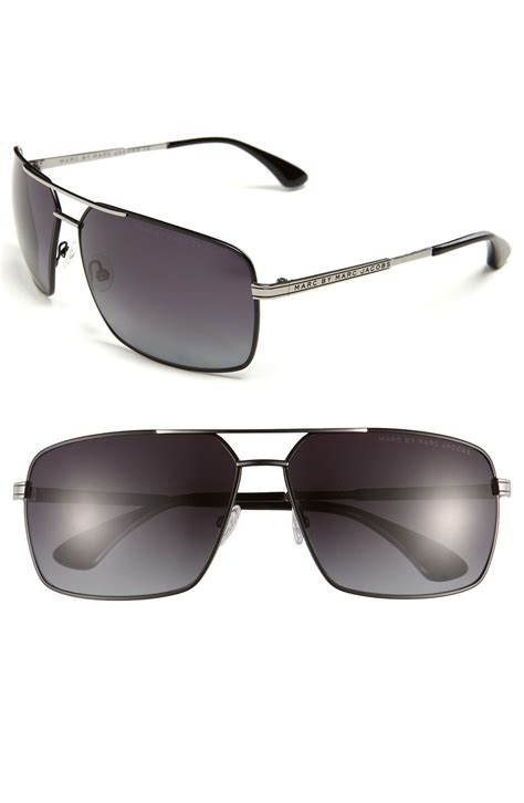 Marc By Marc Jacobs Polarized Aviator Sunglasses In Black For Men Matte Black Lyst