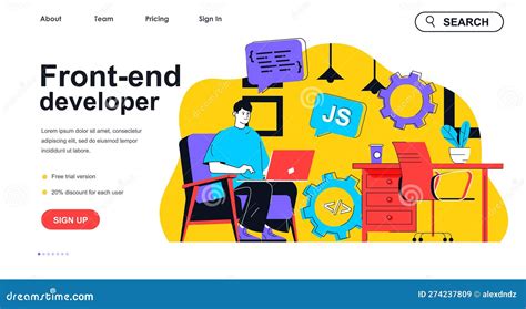 Front End Developer Online Service Or Platform Website Interface