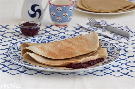 Crêpes de trigo sarraceno o alforfón receta saludable sin gluten para