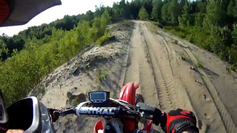 GoPro HD Helmet Cam Motocross CRF450R Riding In Trails YouTube