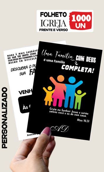 1000 Folhetos Para Evangelismo 10x14cm Frente E Verso Mod 16 Cmd