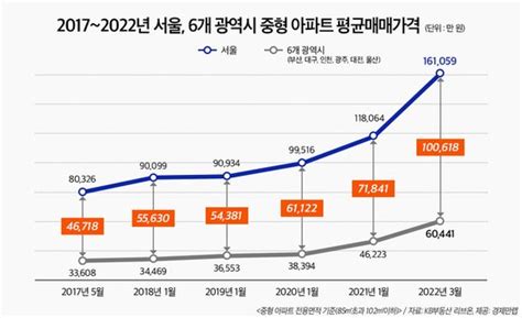 서울·지방 아파트값 격차 文정부 들어 46억→10억양극화 심화 중앙일보