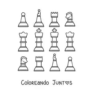 30 Dibujos De Ajedrez Para Colorear Gratis Coloreando Juntos