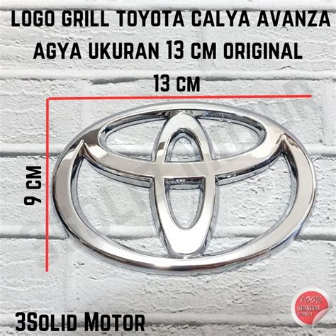 Jual Logo Grill Toyota Calya Avanza Agya Ukuran Cm Original Shopee