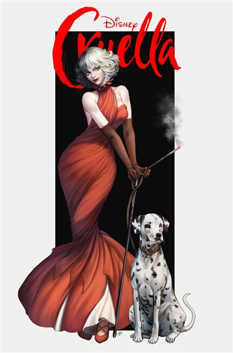 Disney cruella the manga black white and red - snomonster