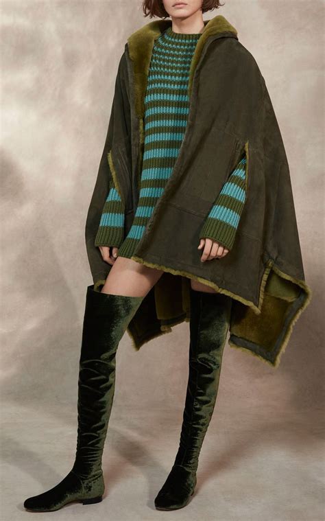 Shearling Cape By ALBERTA FERRETTI For Preorder On Moda Operandi