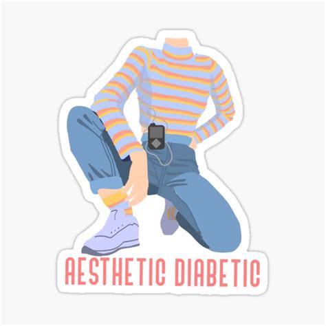 Aesthetic Diabetic Sticker For Sale By Katielambxox Redbubble