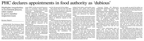 Dawn Epaper Jun Phc Declares Appointments In Food