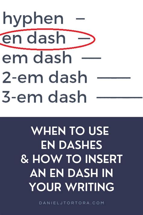 When To Use En Dashes And How To Insert An En Dash In Your Writing Book