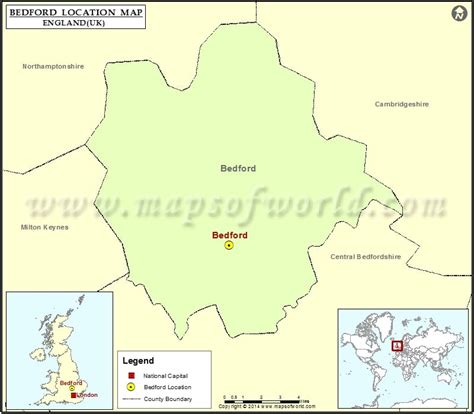 Where Is Bedford Uk Map - Dniren Hildagard