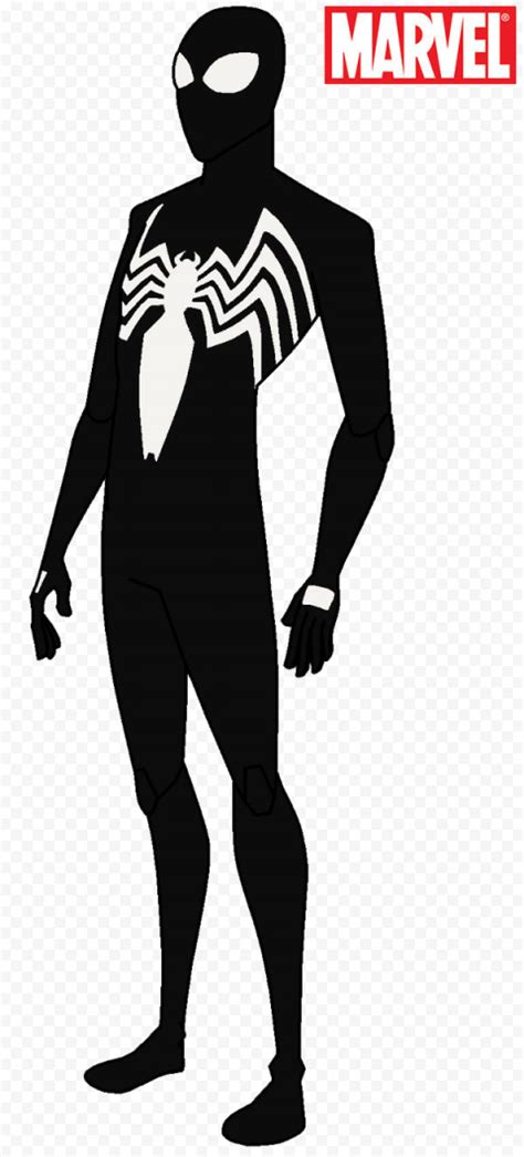 HD Black Marvel Spider Man Standing Character PNG Citypng