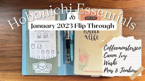 Hobonichi Essential Items And January Flip Through Hobonichi Cousin