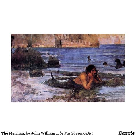 The Merman By John William Waterhouse C 1892 Poster Zazzle John