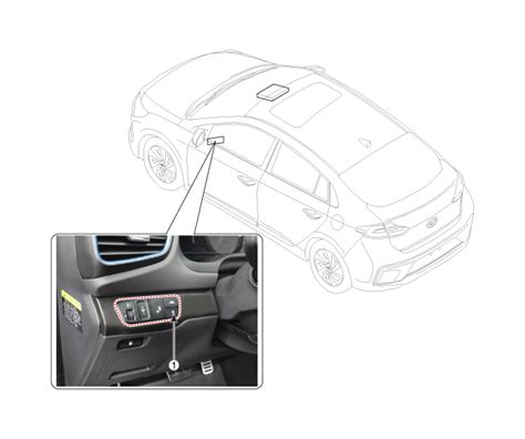 Hyundai Ioniq ESP OFF Switch Components And Components Location