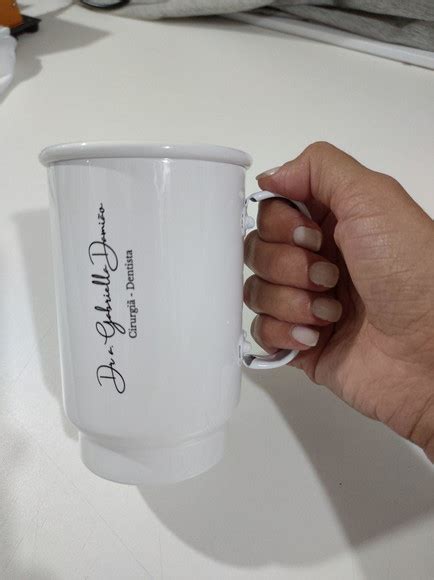 Caneca Esmaltada Branca Elo Produtos Especiais