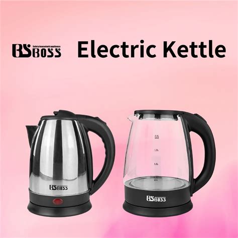 BSBOSS Stainless Steel 304 1 8L Electric Kettle Ketel Teko Jug Cerek