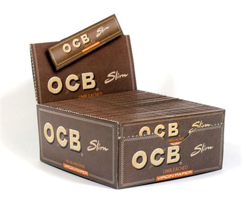 Ocb Unbleached Slim King Size Virgin Rolling Papers Packs