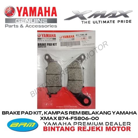 Jual BRAKE PAD KIT KAMPAS REM BELAKANG YAMAHA XMAX B74 F5806 00