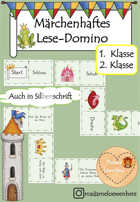 M Rchenhaftes Lese Domino Unterrichtsmaterial Im Fach Deutsch