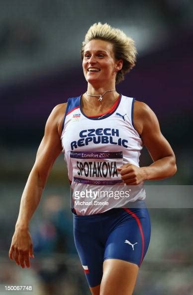 Barbora Spotakova Of Czech Republic Celebrates Winning Gold After The