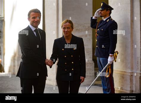 Rome Italy Th Sep Rome Palazzo Chigi Meeting Between