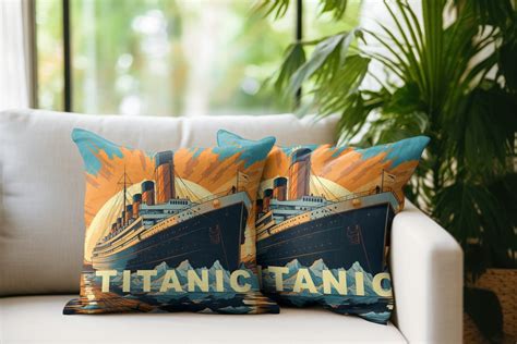 Titanic Pillow Special Titanic Pillow Cushion Design Custom Etsy