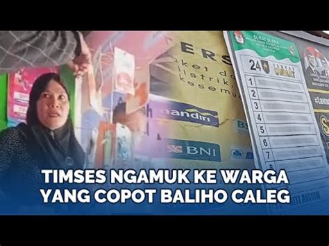 Viral Warga Diamuk Timses Gegara Copot Baliho Caleg Yang Tutupi Spanduk