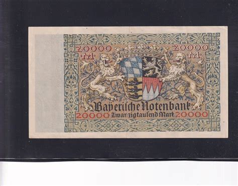 Bayern Bayerische Notenbank 20000 Mark 1923 Länderbank BAY 7a Serie