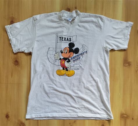 Vtg Walt Disney Mickey Mouse Velva Sheen T Shirt Size Gem