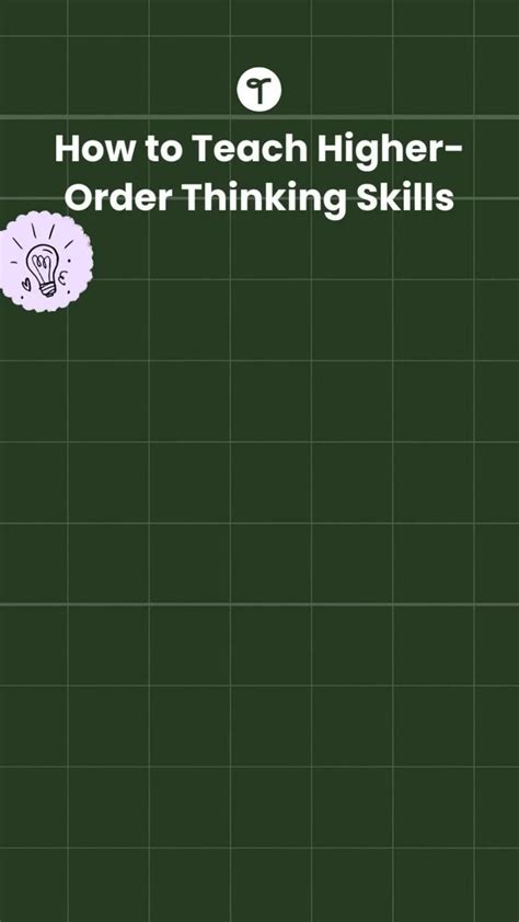 How To Teach Higher Order Thinking Skills Artofit