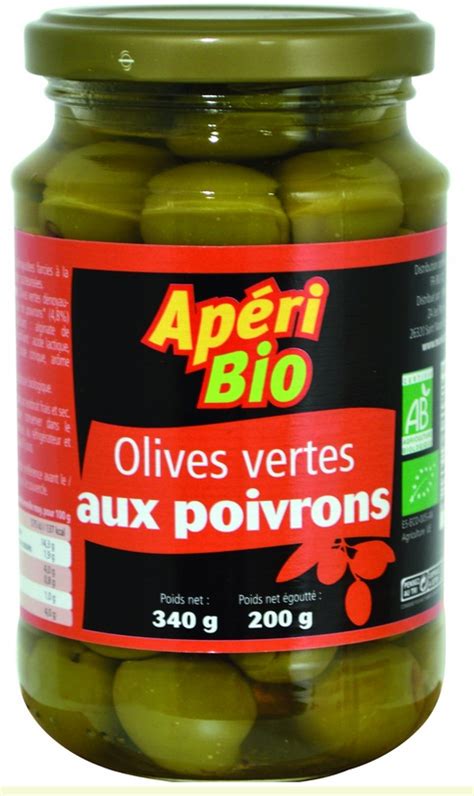 Olives Vertes Aux Poivrons 340g MARKAL FranceNature