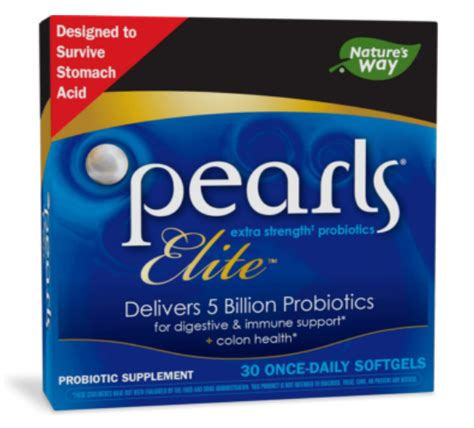 Nature S Way Pearls Elite 5 Billion Active Probiotics Extra Strength Probiotic Supplement 30