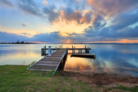 Sunset at Belmont, Lake Macquarie, NSW Australia — Stock Photo © lovleah #65121487