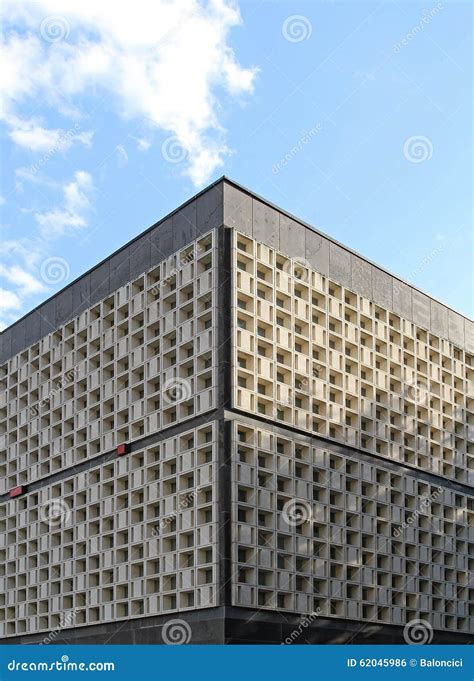 Brutalist Architecture. Details Of Brutalist Concrete Building. Stock ...