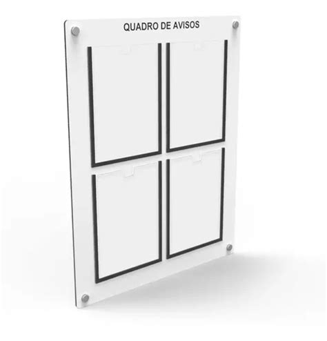 Quadro De Aviso E Gest O Mdf C Displays A De Acr Lico