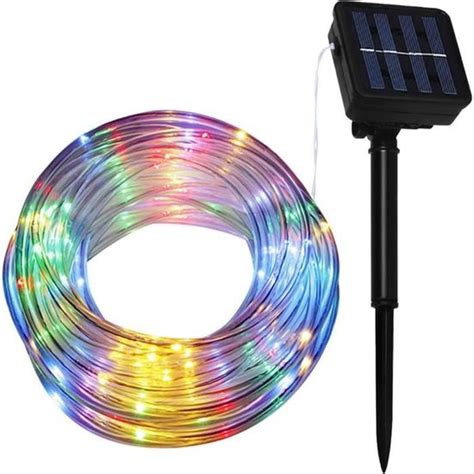 Guirlande Lumineuse Tube Extérieur Solaire Étanche TRAHOO 10M