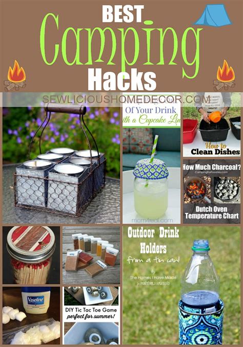 Best DIY Camping Hacks SewLicious Home Decor Diy Camping Camping