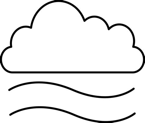 Wave Cloud Icon Or Symbol In Linear Style. 24160263 Vector Art at Vecteezy