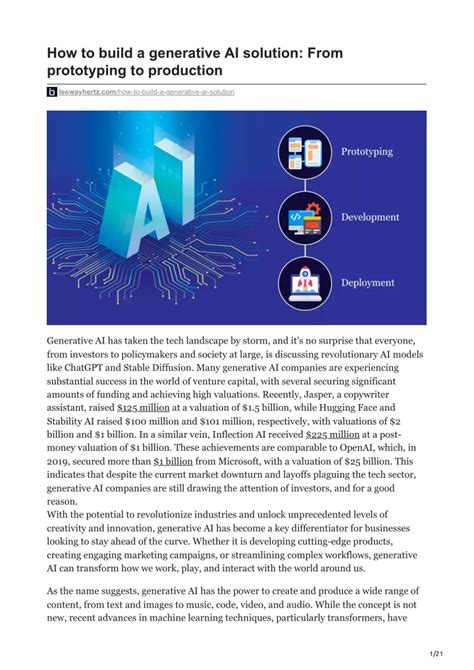 Ppt How To Build A Generative Ai Solution From