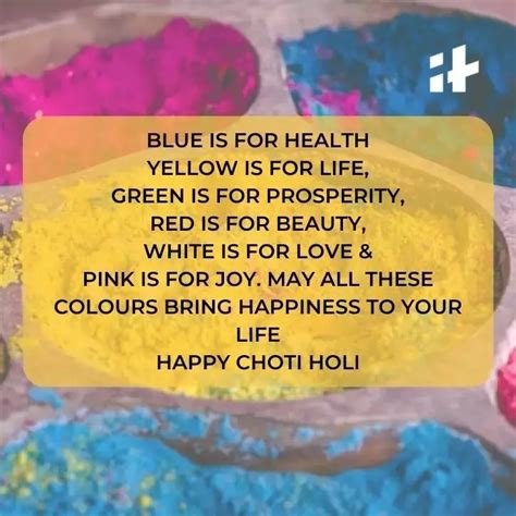 55 Happy Choti Holi Wishes Quotes Images Whatsapp Status To Send To