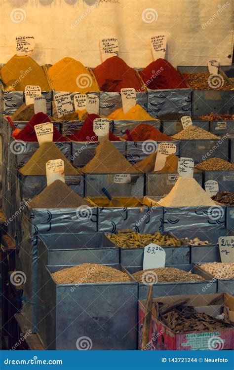 Spices And Herbs On A Moroccan Marketmarrakesh Morocco Stock Photo