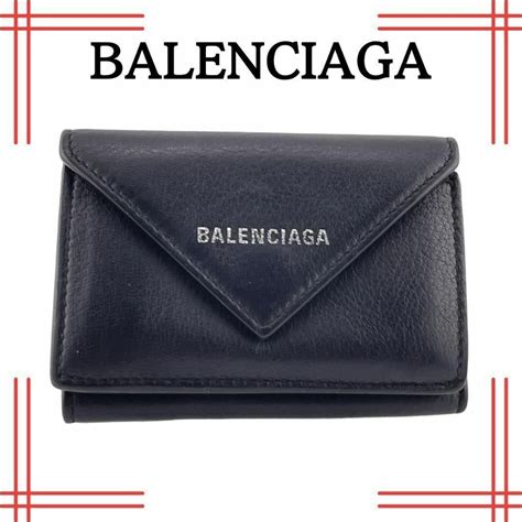 Balenciaga バレンシアガ Balenciaga 三つ折り財布 コンパクト レザー ブラックの通販 By ポイポイs Shop