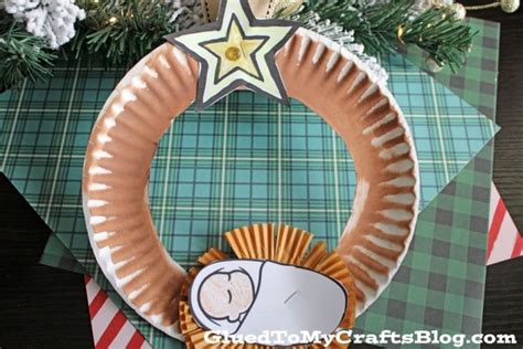 Paper Plate Nativity Wreath Craft Glued To My Crafts