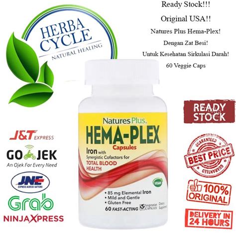 Jual Natures Plus Hema Plex 60 Caps Kesehatan Sirkulasi Darah Dengan