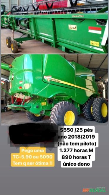 Colheitadeira John Deere S 550 Ano 2018 2019 em Pitanga PR à 602174