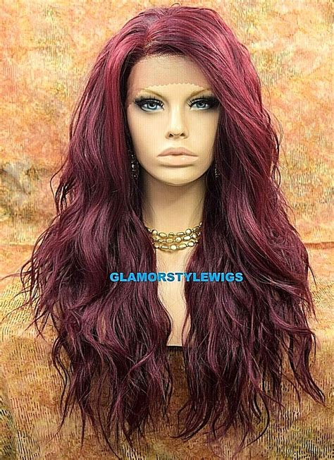 Free Part Human Hair Blend Lace Front Full Wig Long Wavy Layered