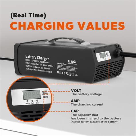 Litime 14 6v 40a Lithium Battery Charger For 12v Lifepo4 Lithium Batte Litime Ca