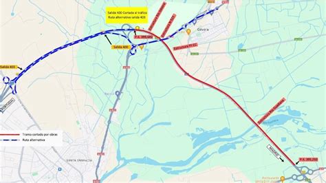 Salida 400 Corte Carretera A5 La Salida 400 De La Autovía A 5 En Badajoz Permanecerá Cortada