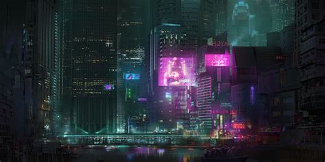 This Environment And Neon Design Was Done For Personal Work Cyberpunk City Cyberpunk